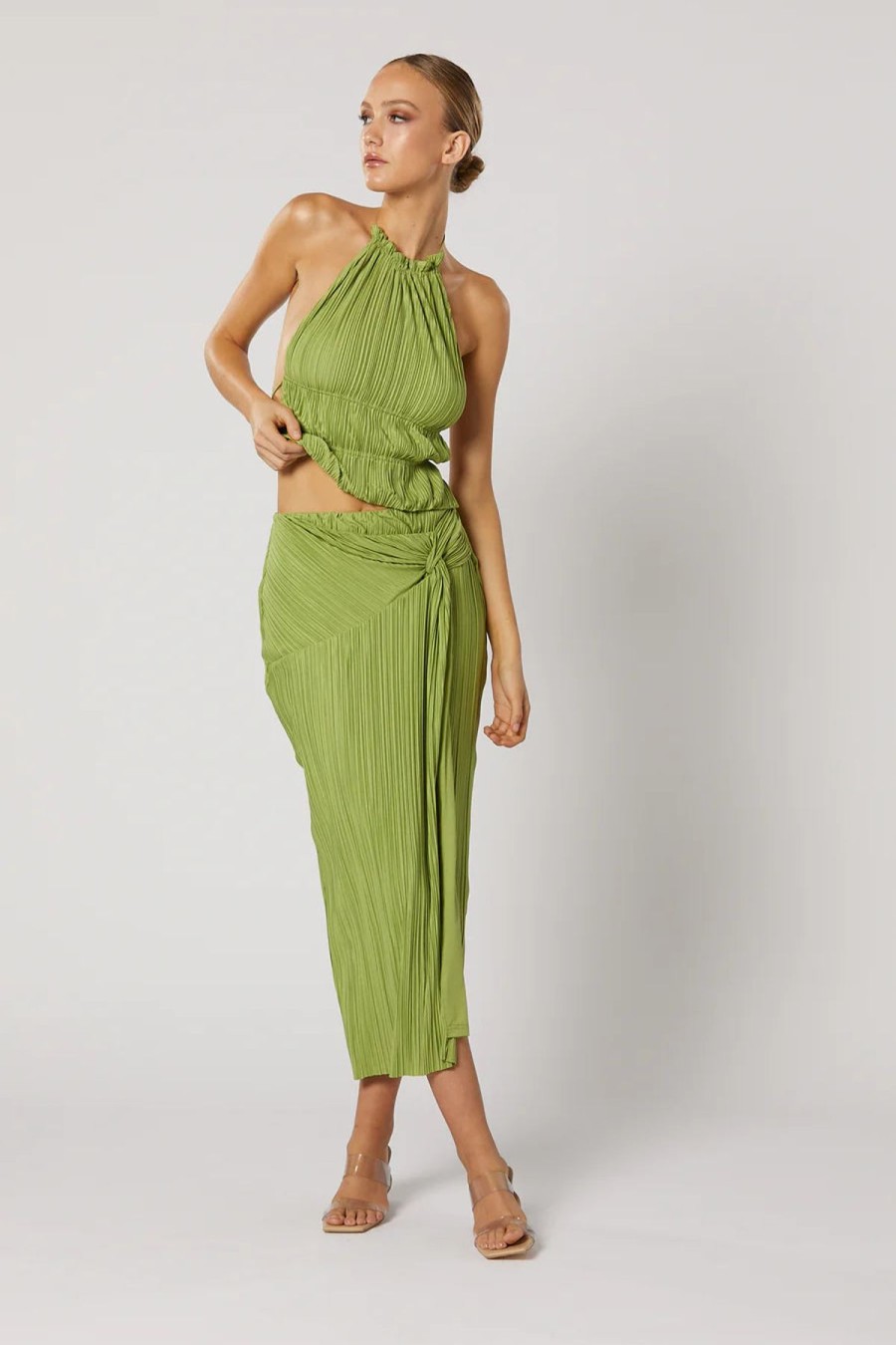 Women Winona Sets | Winona Plisse Top-Green