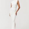 Women Suboo Engagement | Suboo Jacqui Rouched Front Midi Dress-White