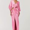 Women Suboo Wedding Guest | Suboo Tate Rouched Cross Over Midi Dress-Candy Pink