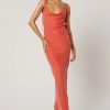 Women Winona Wedding Guest | Winona Marcella Cowl Dress-Scarlet