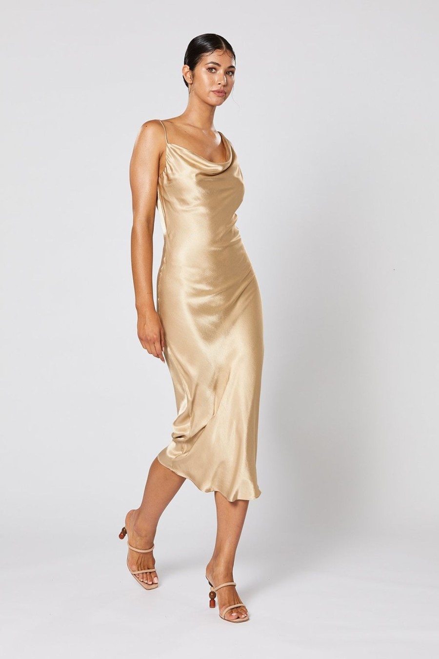 Women Winona Wedding Guest | Winona Cara Dress-Gold