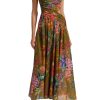 Women Zimmermann Wedding Guest | Zimmermann Tropicana Asymmetric Dress-Khaki Floral