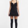 Women Dress Hire AU Wedding Guest | Dion Lee Accordion Pleat Mini Dress-Black