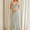 Women Third Form Wedding Guest | Third Form Waters Edge One Shoulder Maxi Dress-Sage