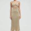 Women Third Form Wedding Guest | Third Form Pressed Petals Diamond Cut Out Dress-Almond