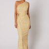 Women Winona Wedding Guest | Winona Amberette One Shoulder Dress-Mustard