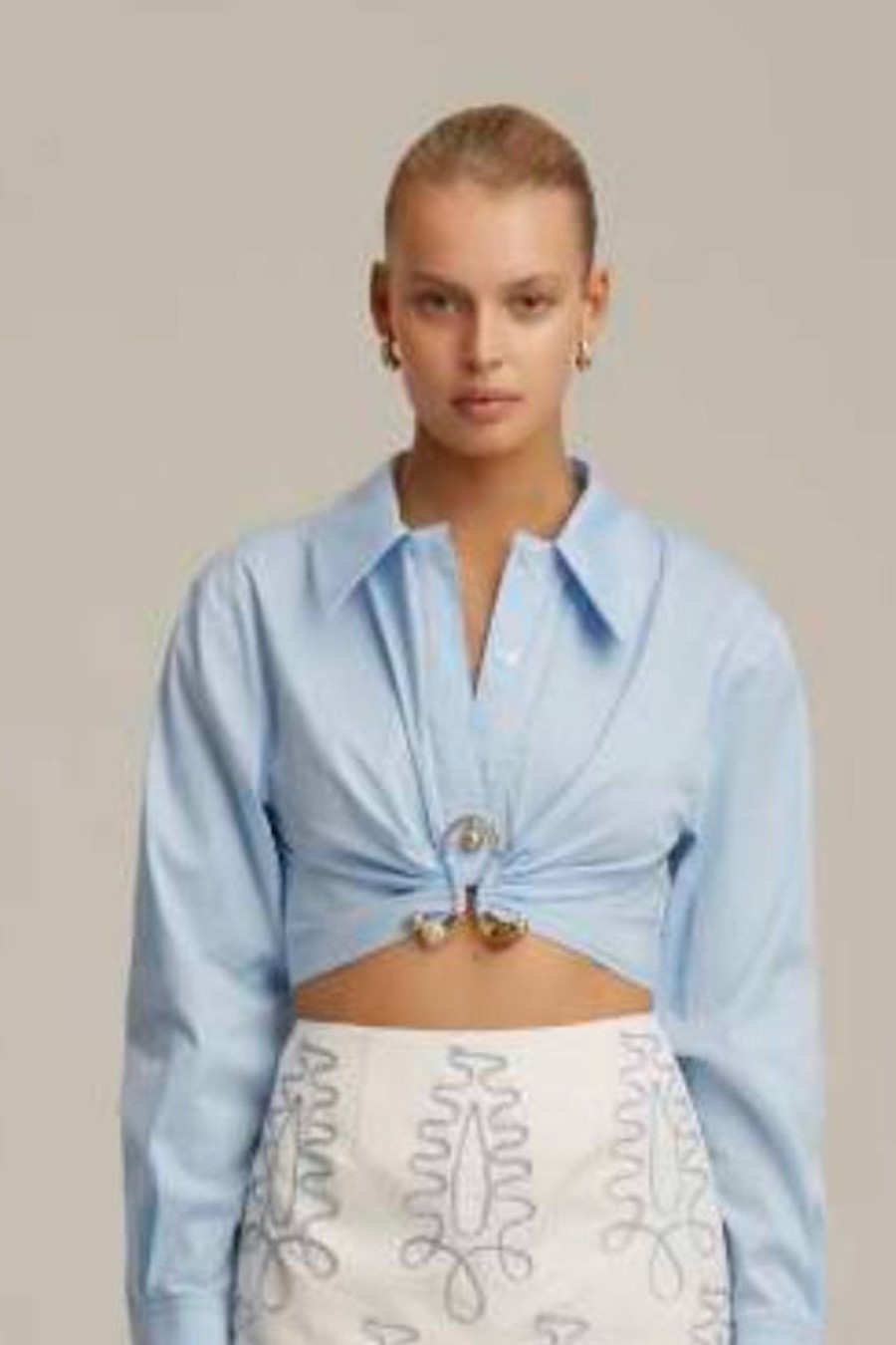 Women C/MEO Collective Sets | C/Meo Collective Calibrate Shirt-Powder Blue