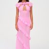 Women For Love & Lemons Wedding Guest | For Love & Lemons Jessica Chiffon Maxi Dress-Pink