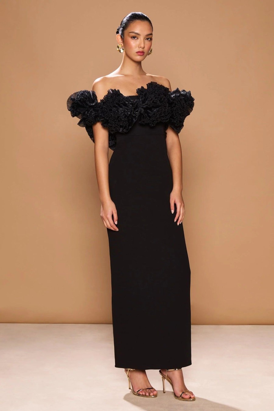 Women Sonya Wedding Guest | Sonya Sorrento Gown-Black