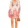 Women Zimmermann Wedding Guest | Zimmermann Tropicana Plunge Mini Dress-Cream Floral