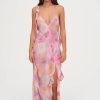 Women For Love & Lemons Wedding Guest | For Love & Lemons Beate Maxi Dress-Pink