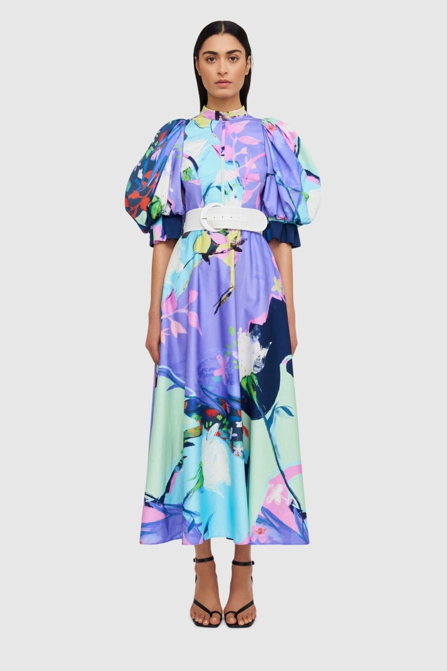 Women Leo Lin Race Day | Leo & Lin Illusory Cotton Dress-Phantom