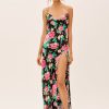 Women For Love & Lemons Wedding Guest | For Love & Lemons Becca Maxi Dress-Black Floral