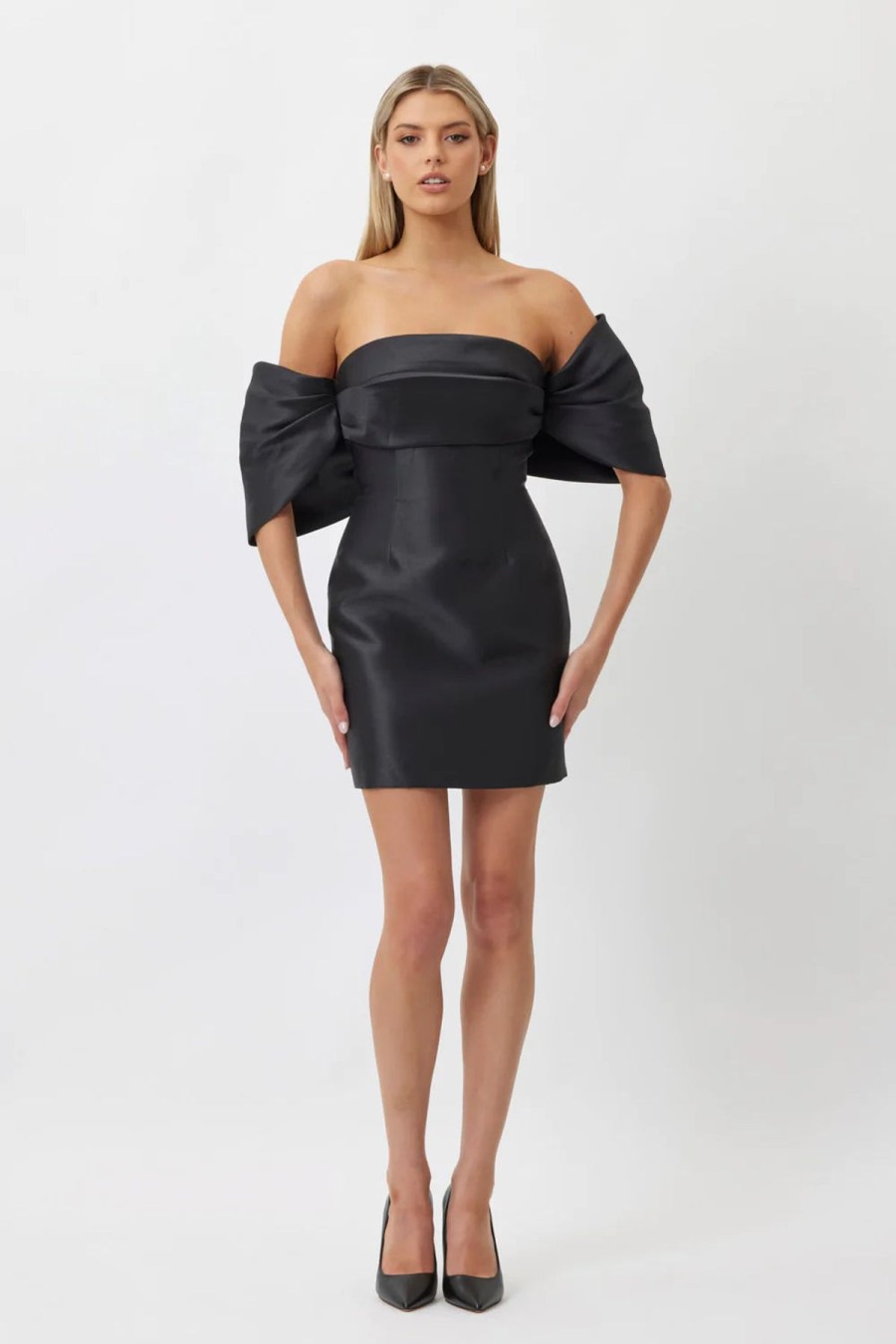 Women Bianca & Bridgett Wedding Guest | Bianca & Bridgett Eden Mini Dress-Black