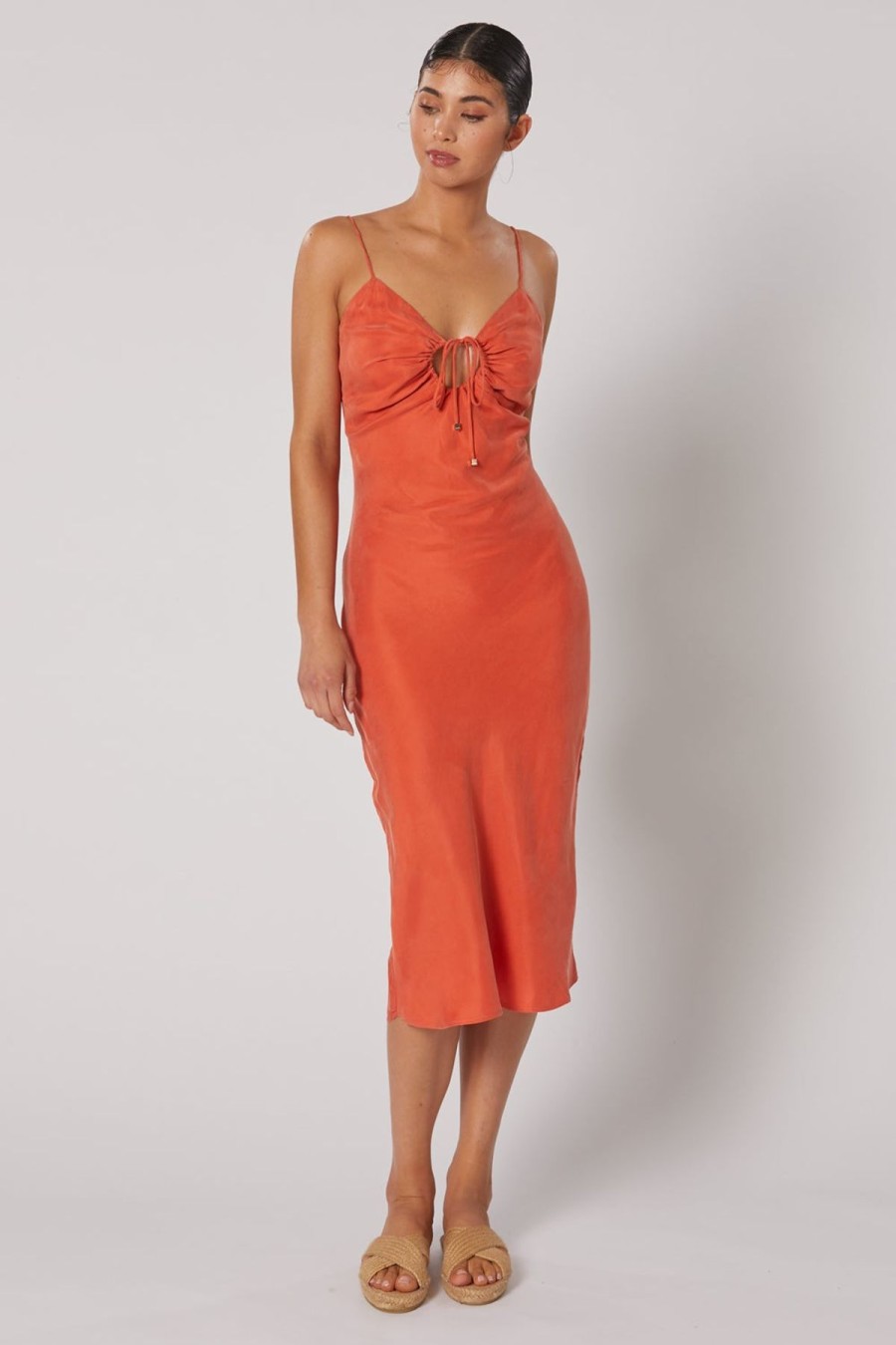 Women Winona Party | Winona Seraphina Midi Dress-Red Orange