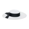 Women Dress Hire AU Headwear | Morgan & Taylor Leya Boater-White/Black