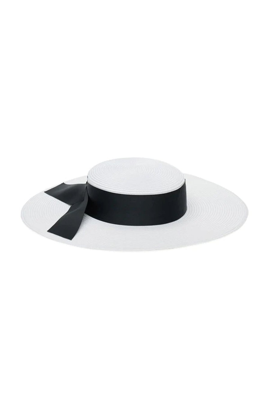 Women Dress Hire AU Headwear | Morgan & Taylor Leya Boater-White/Black