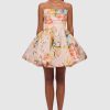 Women Leo Lin Wedding Guest | Leo & Lin Katy Bustier Mini Dress-Opulent Print In Blush