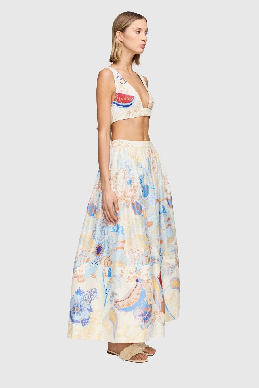 Women Leo Lin Skirts | Leo & Lin La Viva La Vida Skirt-Multi