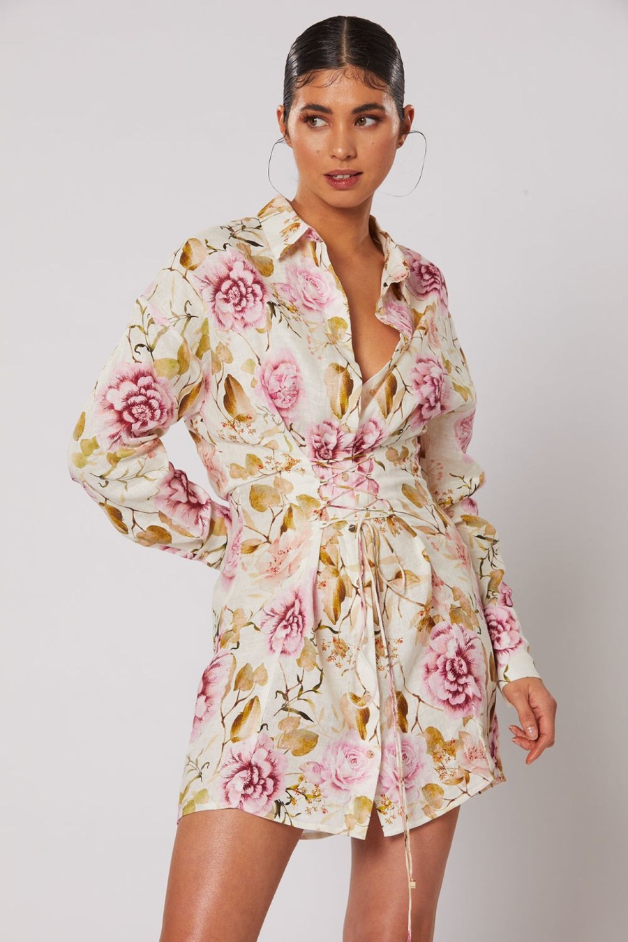 Women Winona Wedding Guest | Winona Fiori Button Up Dress-Print