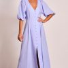 Women Pasduchas Wedding Guest | Pasduchas Meadows Button Midi Dress-Jacaranda