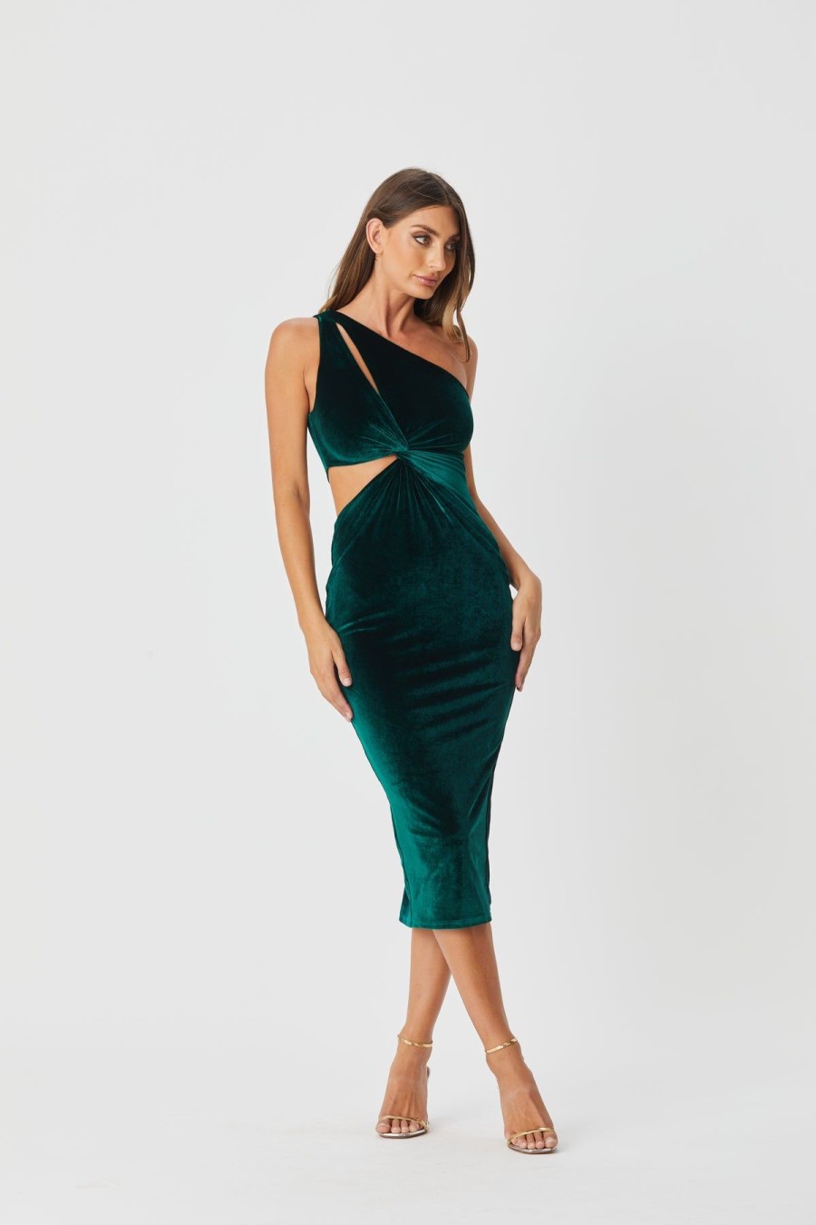 Women Bianca & Bridgett Wedding Guest | Bianca & Bridgett Riya Dress-Emerald