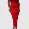 Women Effie Kats Wedding Guest | Effie Kats Marbella Dress-Cherry Red