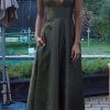 Women Dress Hire AU Wedding Guest | Alex Perry La Verne Dress-Khaki