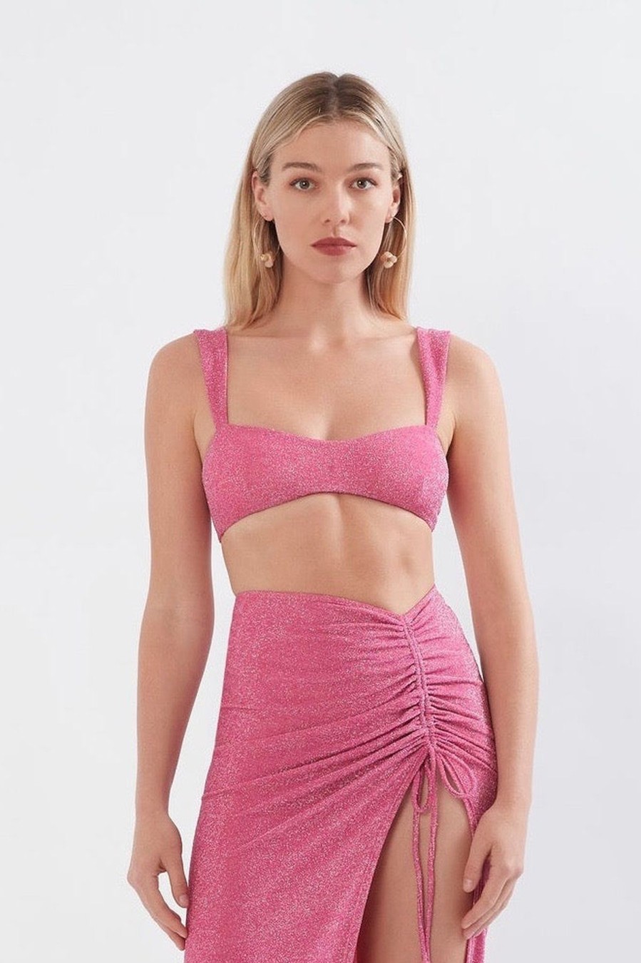 Women Sonya Sets | Sonya Retro Top-Dusty Pink Shimmer