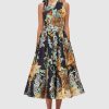 Women Leo Lin Skirts | Leo & Lin Myla Midi Skirt-Azalea Print In Twilight