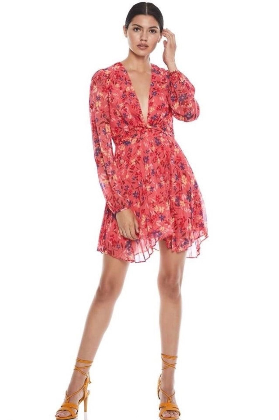 Women Talulah Wedding Guest | Talulah Daze Long Sleeve Mini Dress-Wisteria Print