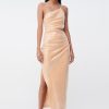 Women Suboo Wedding Guest | Suboo Marcel Draped Sequin Cutout Maxi Dress-Nude