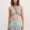 Women Suboo Sets | Suboo Ana Halter Wrap Crop Top-Silver