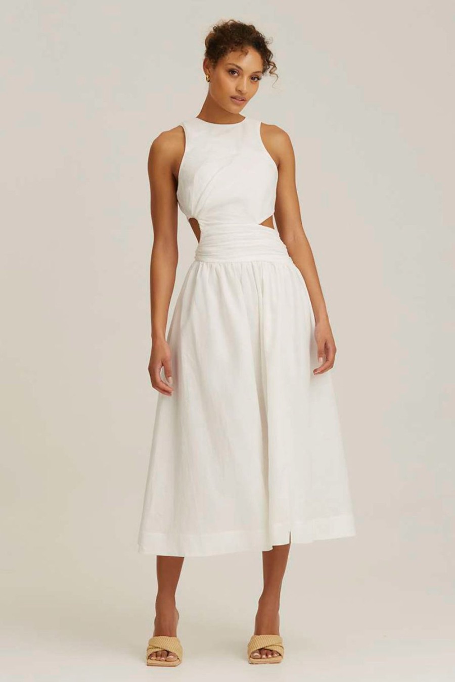 Women Keepsake Party | Keepsake Amalfi Midi Dress-Porcelain