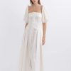 Women Pasduchas Wedding Guest | Pasduchas Bounty Button Midi Dress-Cloud