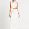 Women Dress Hire AU Wedding Guest | Sir The Label Ambroise Knot Dress-White