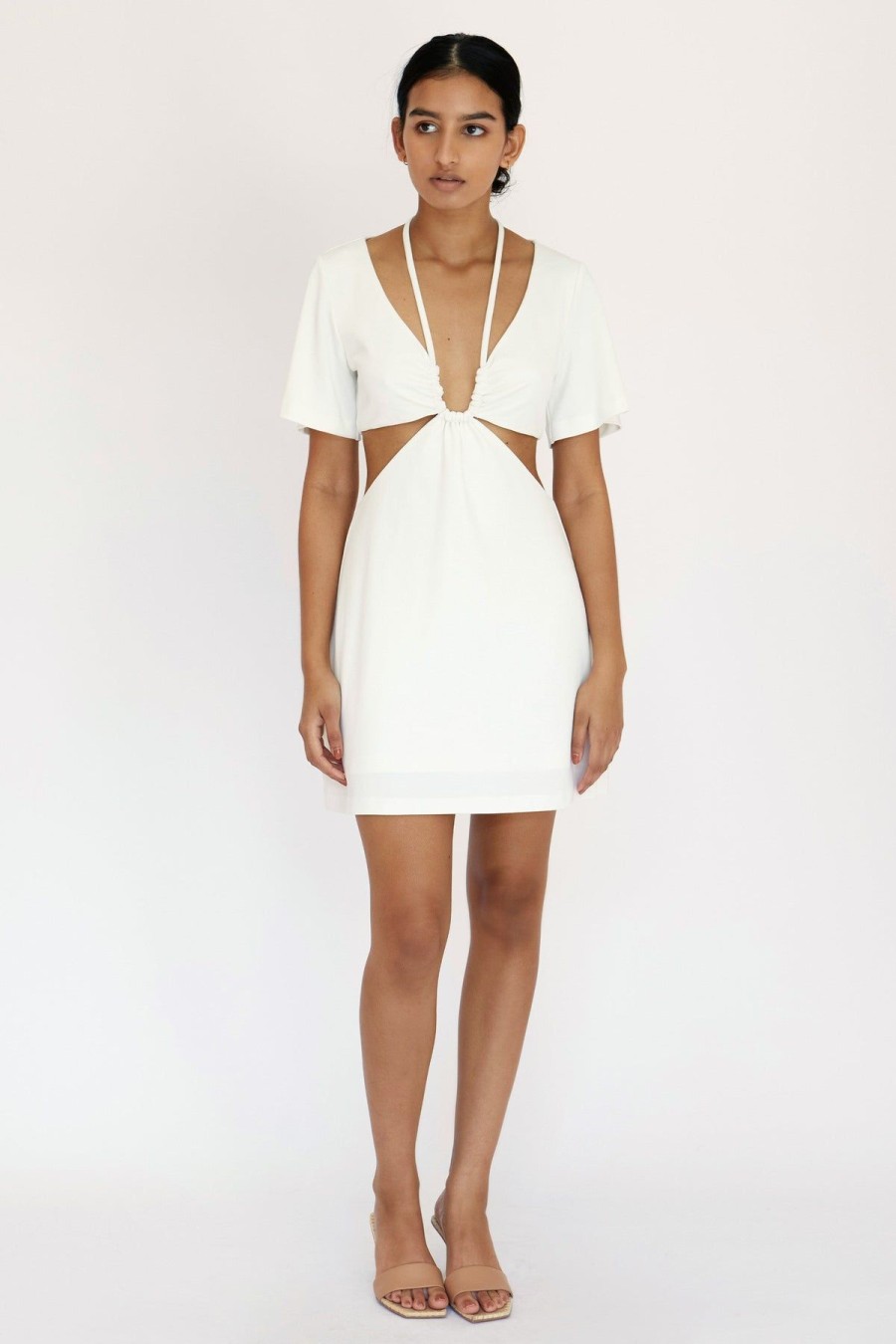 Women Third Form Party | Third Form Double Crossed Tee Dress-Off White