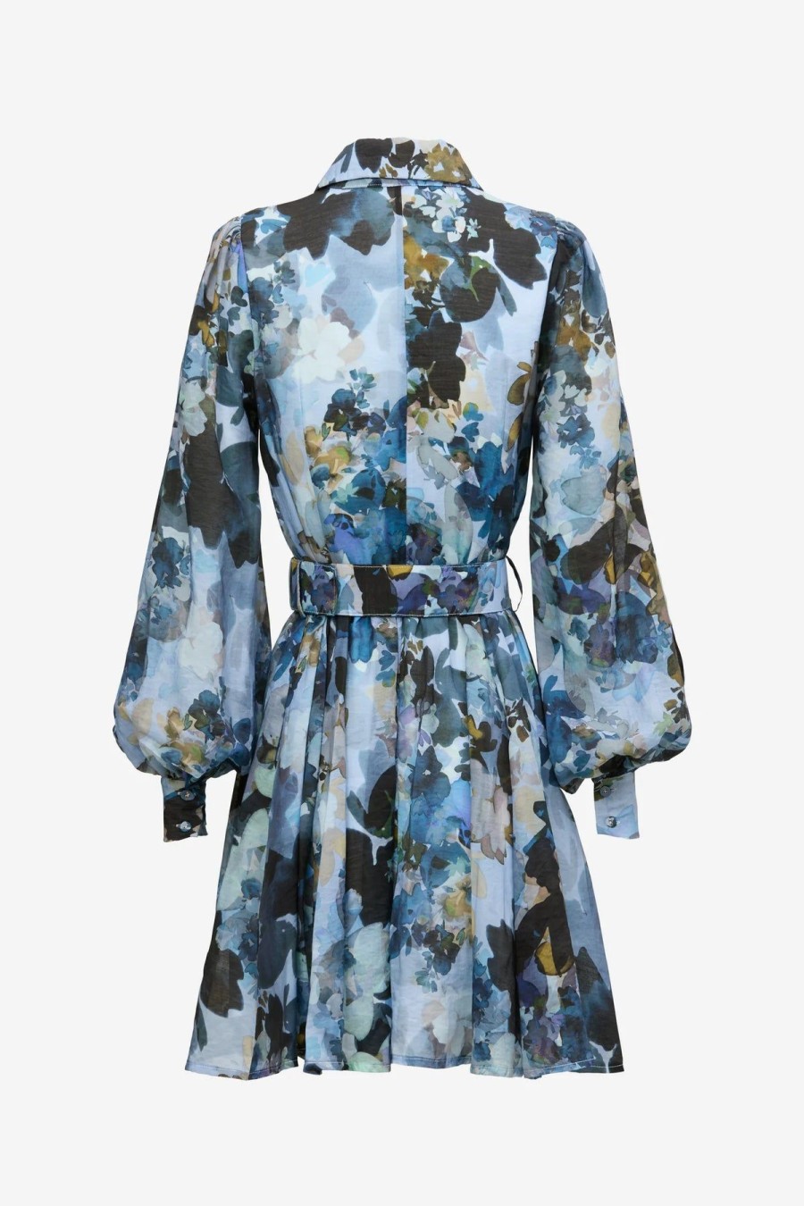 Women Sofia Irina Race Day | Sofia Irina Mini Shirt Dress-Blue Floral Print