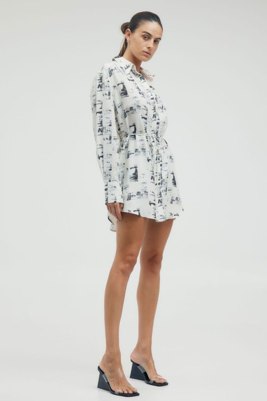 Women Third Form Party | Third Form Lip Service Oversize Shirt Dress-Lips