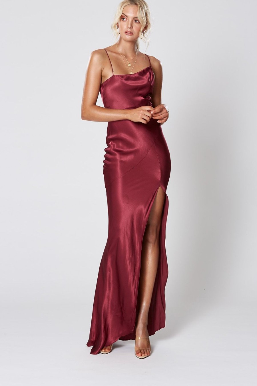 Women Winona Formal | Winona Shangri-La Asymmetrical Dress-Wine