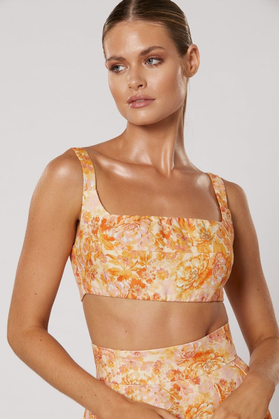 Women Winona Sets | Winona Darana Top-Orange Print