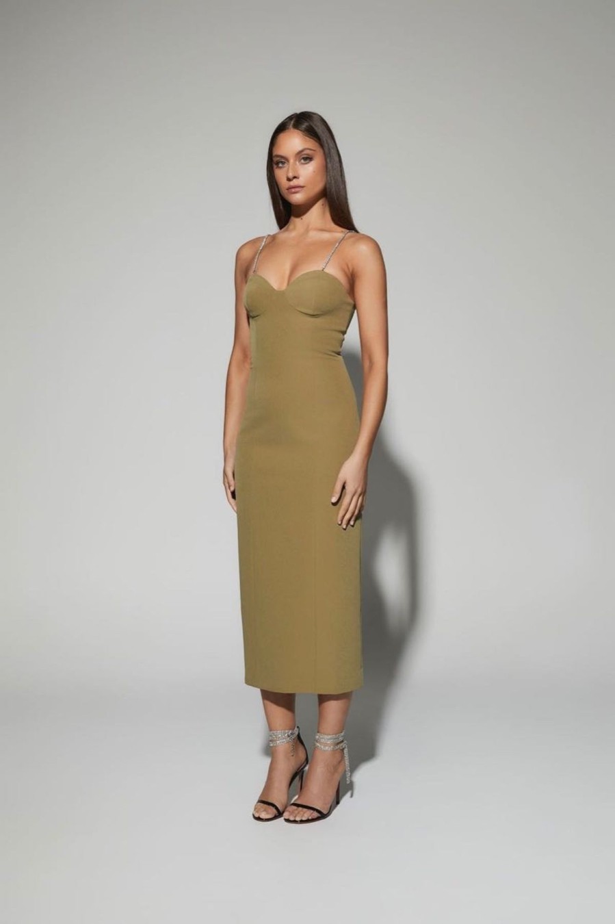 Women Dress Hire AU Party | Kianna Esther Dress-Olive