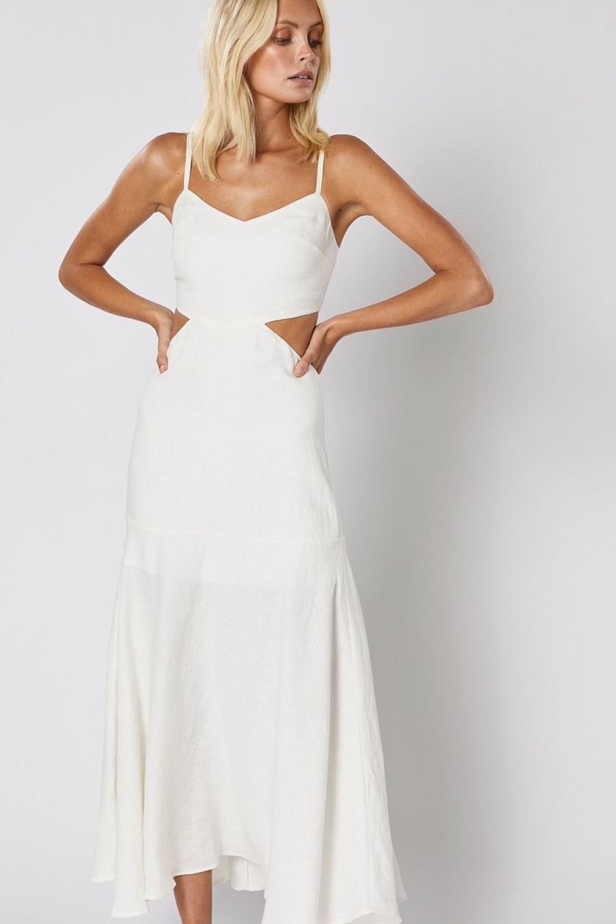 Women Winona Party | Winona Blanche Tie Back Dress-White