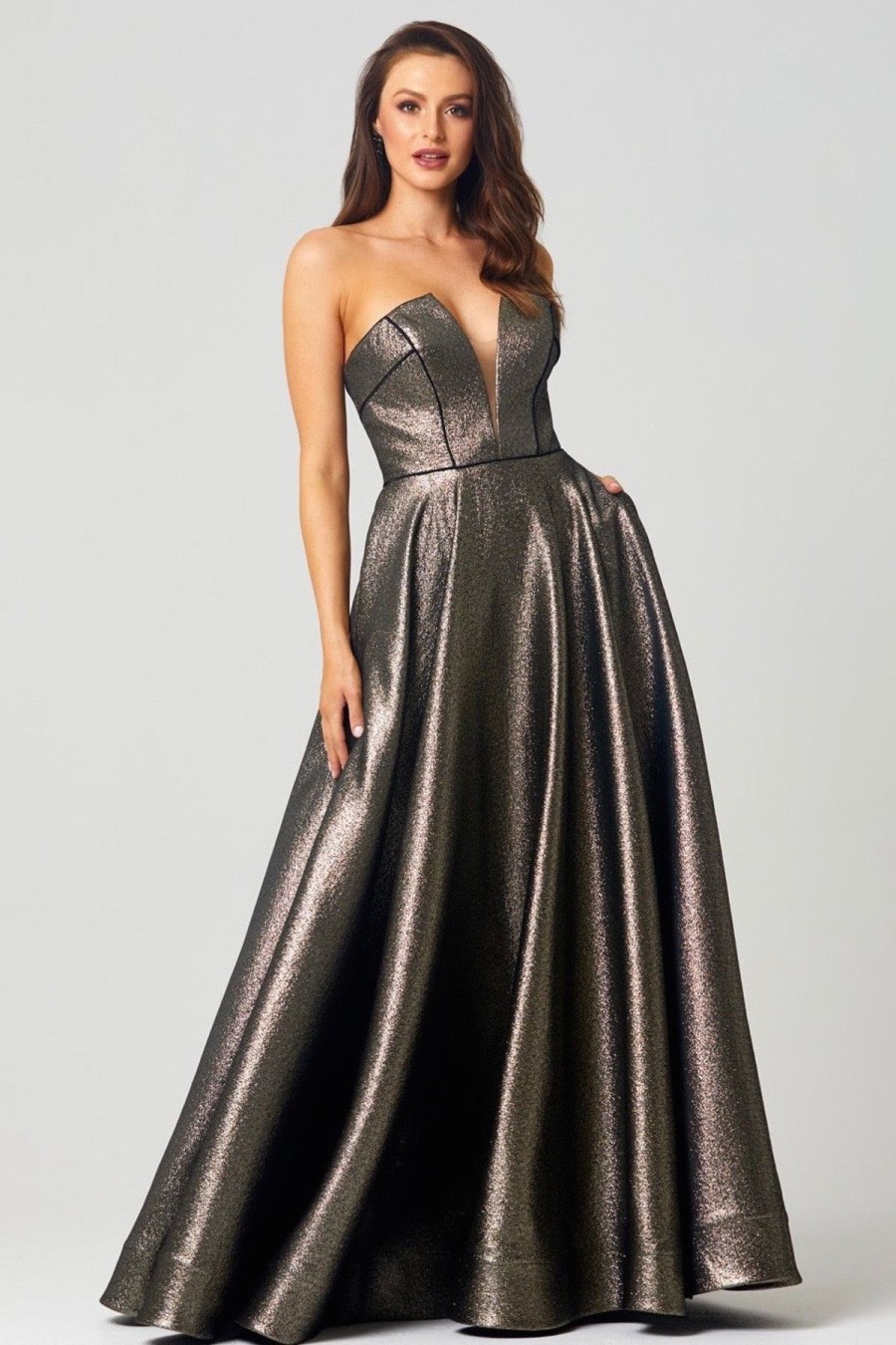 Women Tania Olsen Formal | Tania Olsen Xena Gown-Gun Metal