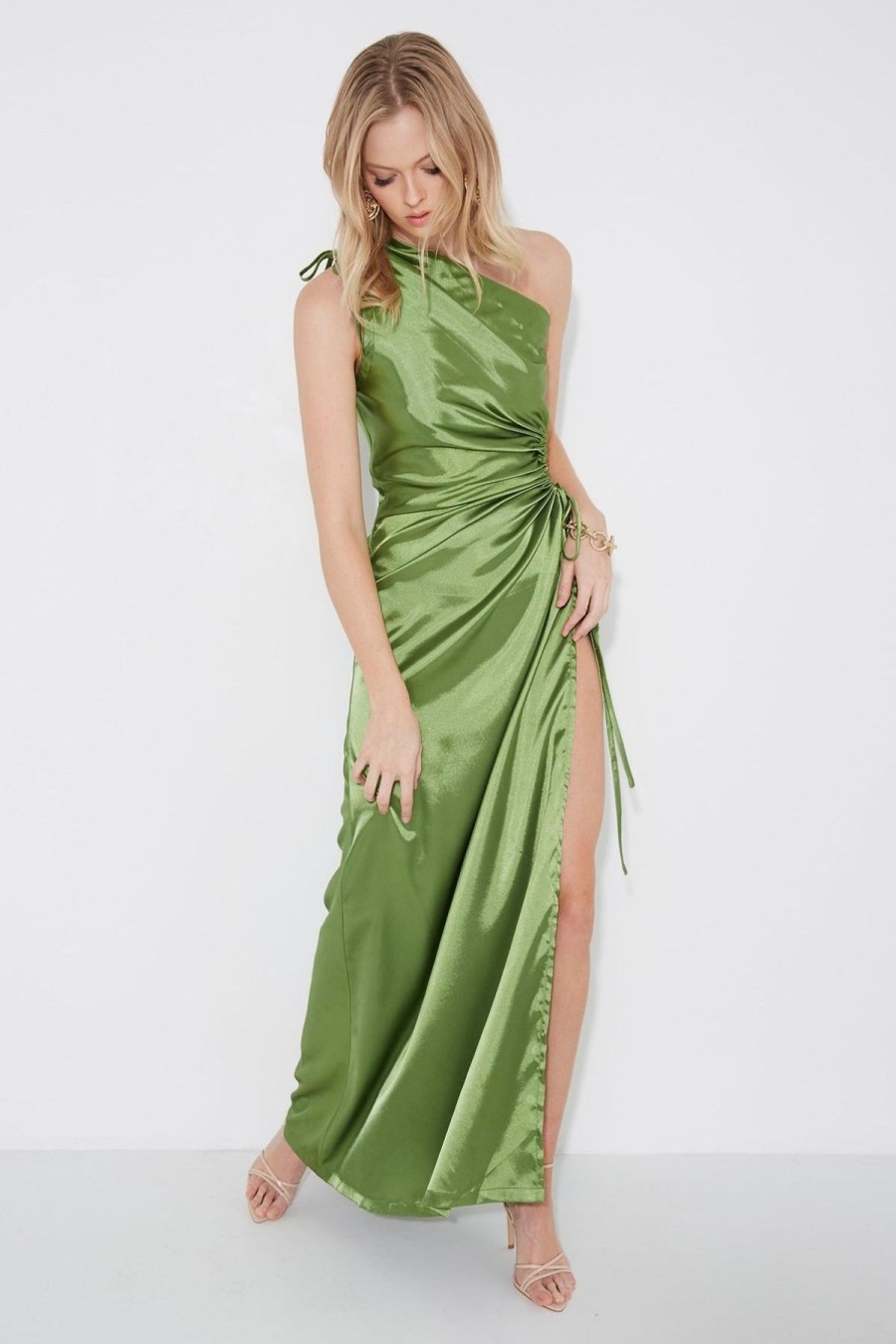 Women Sonya Wedding Guest | Sonya Nour Olive Maxi Dress-Olive