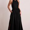 Women Pasduchas Wedding Guest | Pasduchas Joyride Halter Midi Dress-Black