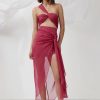 Women Lexi Wedding Guest | Lexi Lotus Dress-Raspberry