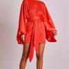 Women Pasduchas Wedding Guest | Pasduchas Mila Drape Dress-Poppy