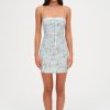 Women For Love & Lemons Wedding Guest | For Love & Lemons Claire Lace Mini Dress-Blue