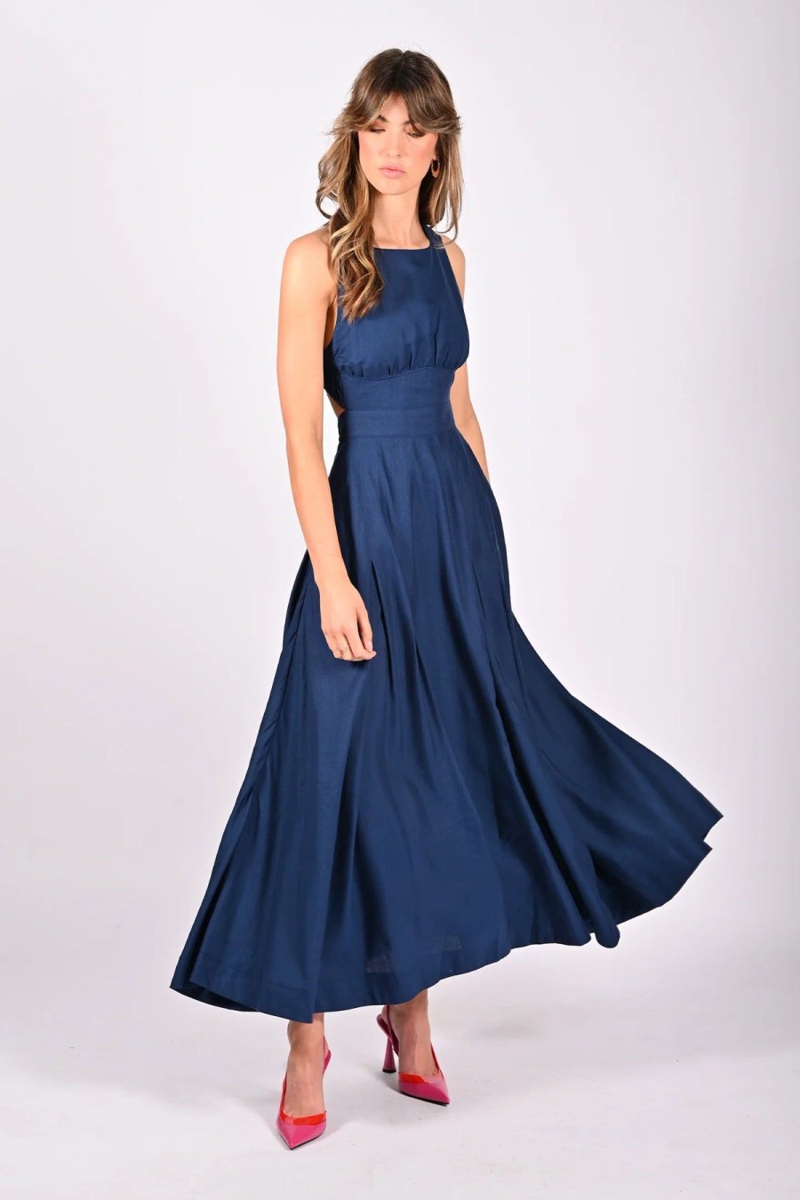 Women Aureta Wedding Guest | Aureta Elke Maxi Dress-Reverie Blue